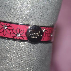 PINK FLOWER COACH BANGLE BRACELET